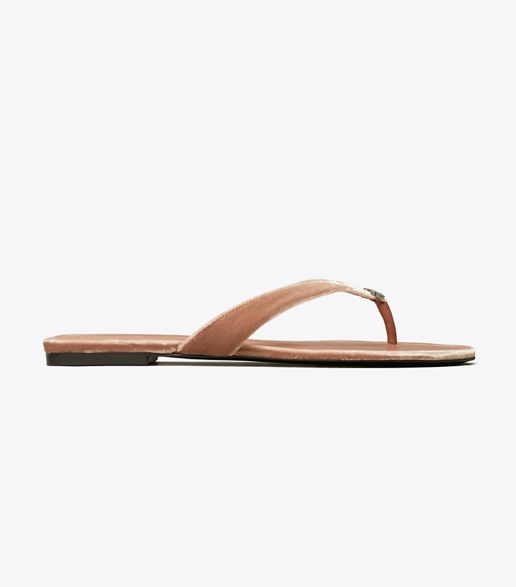 Tory Burch designer sandals Classic Pavé Flip-Flop in VINTAGE ROSE side