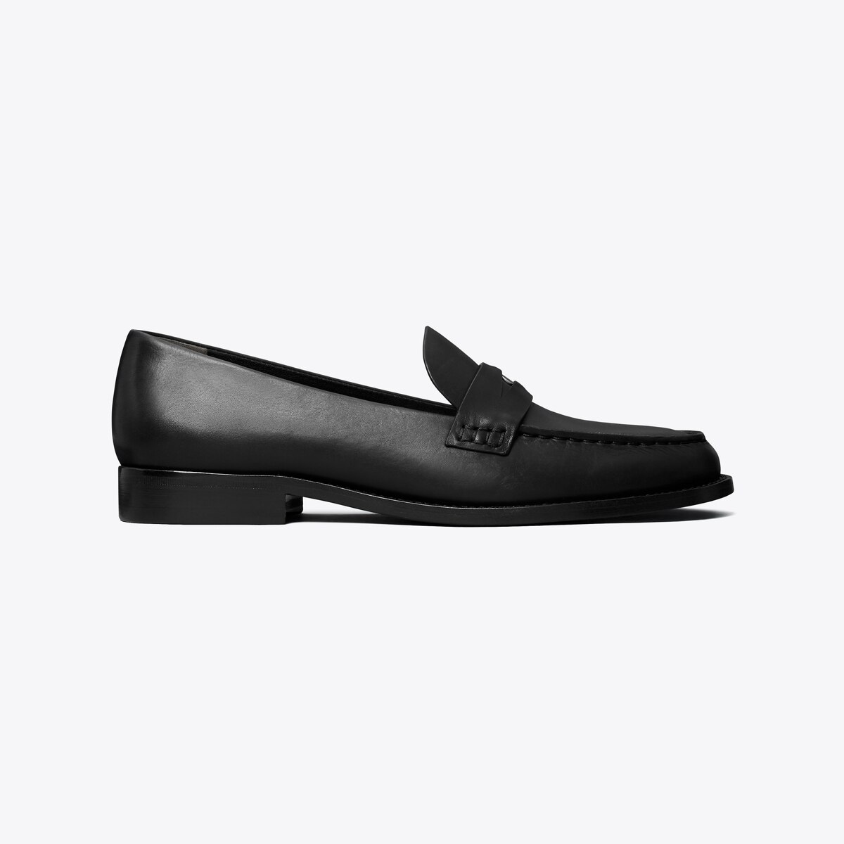 Tory Burch Black Pebbled Leather Penny Loafers Tory Burch Classic Leather Penny Loafers | Neiman Marcus main image 4