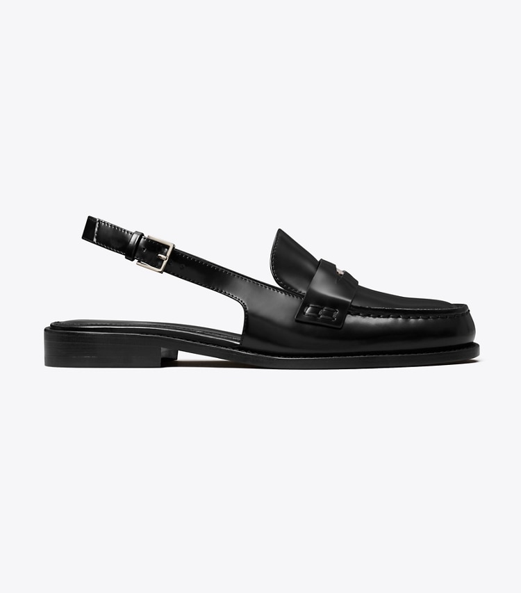 Tory Burch designer flats Classic Penny Slingback in PERFECT BLACK side