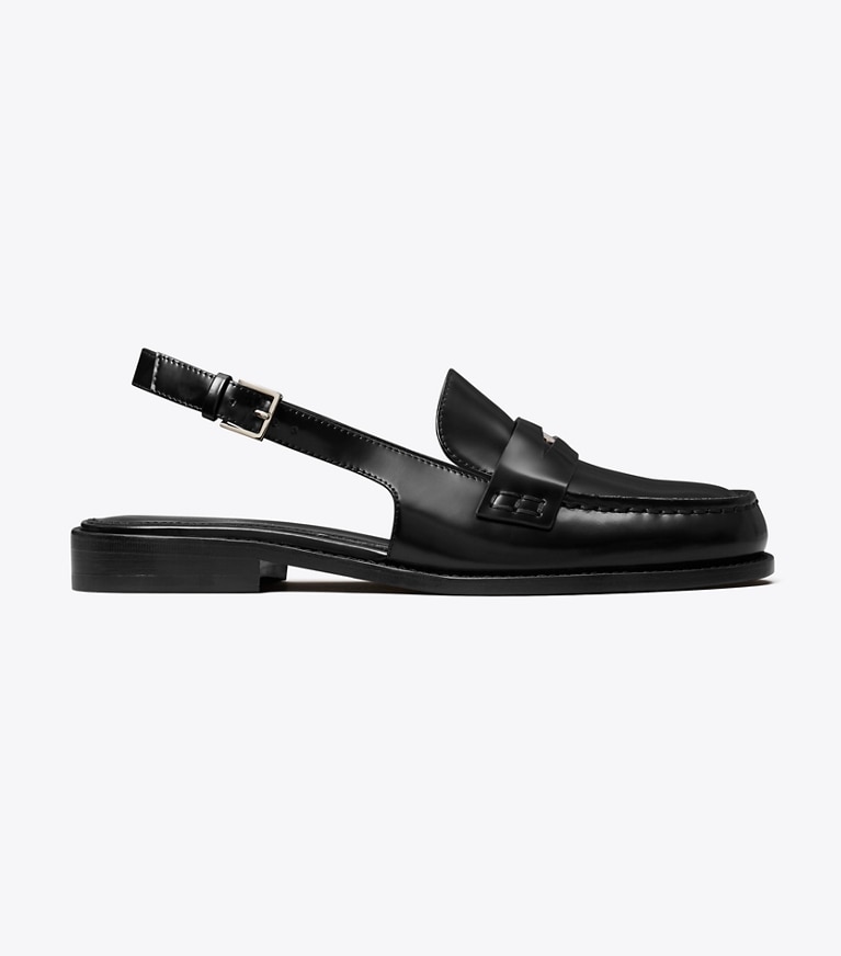 Tory Burch designer flats Classic Penny Slingback in PERFECT BLACK side