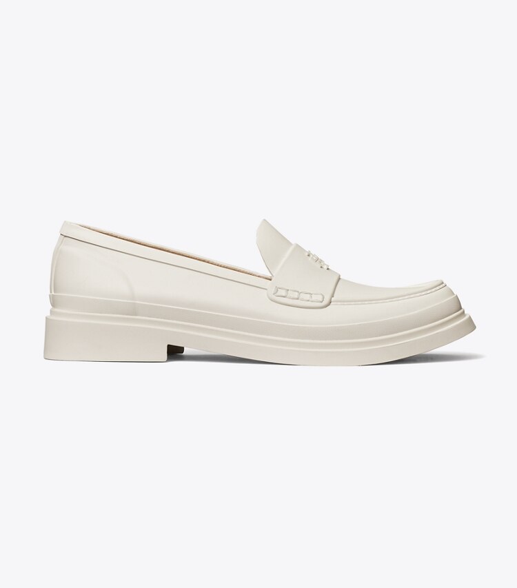 Tory Burch designer flats Classic Rain Loafer in Off White side
