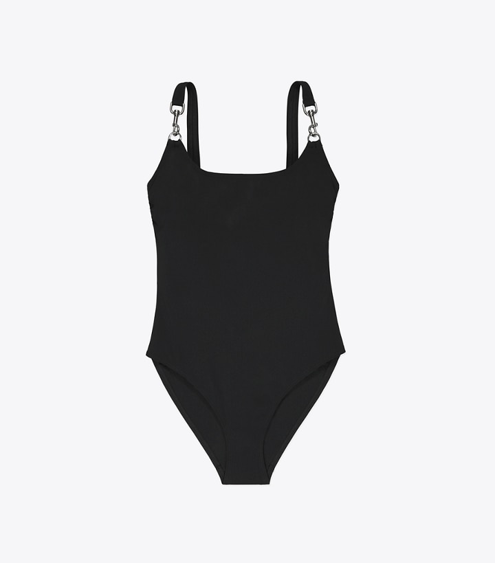 Clip Tank Swimsuit, Silver Hardware: Women's Designer One Pieces | Tory  Burch