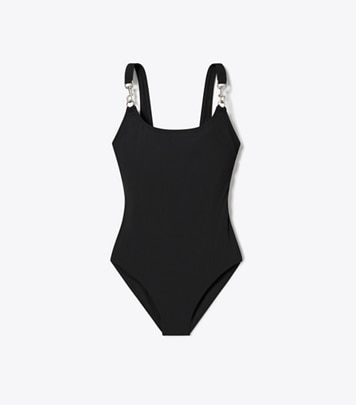 Jessa V-Neck Swimsuit: Women's Designer One Pieces | Tory Burch