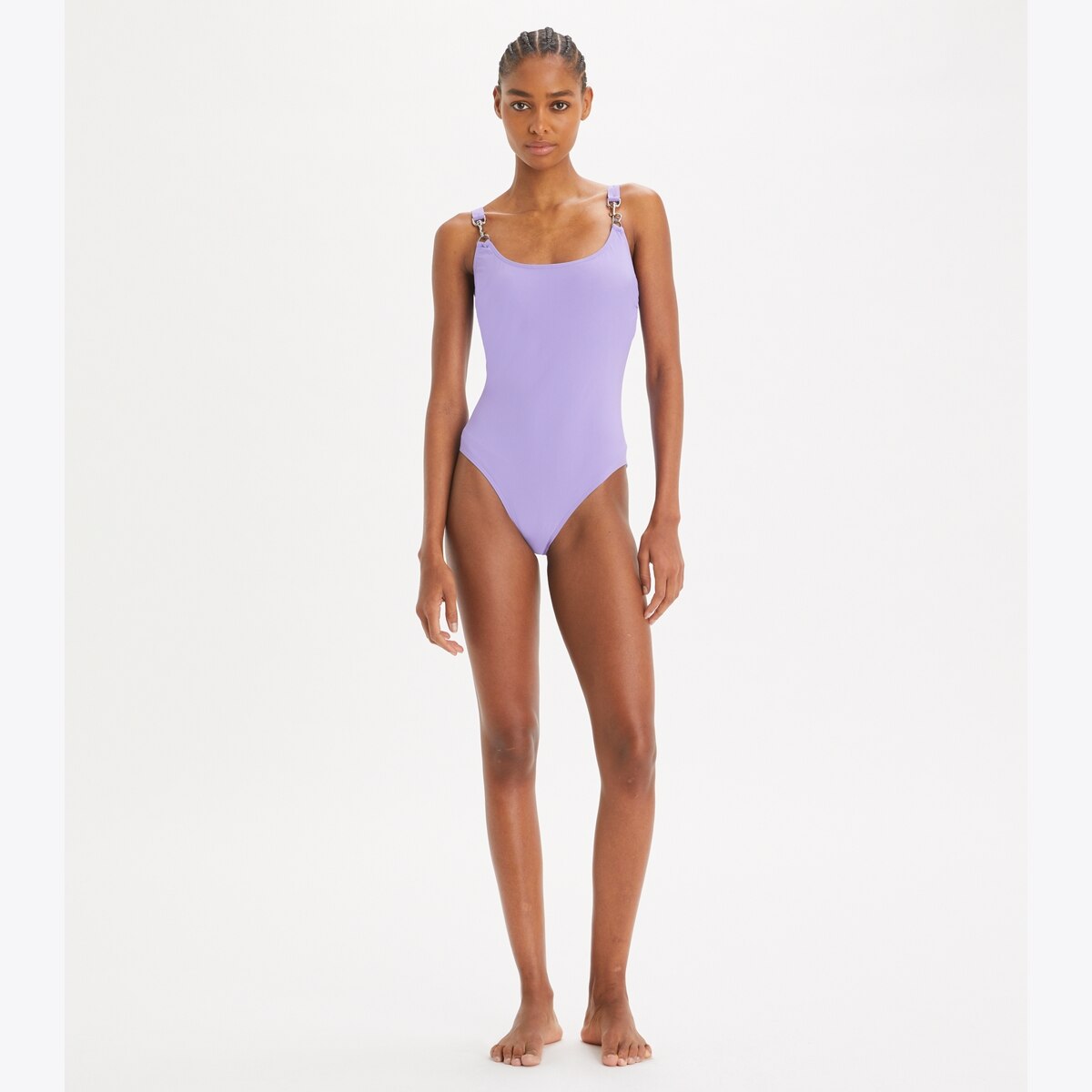 Clip Tank Swimsuit: Women's Designer One Pieces | Tory Burch