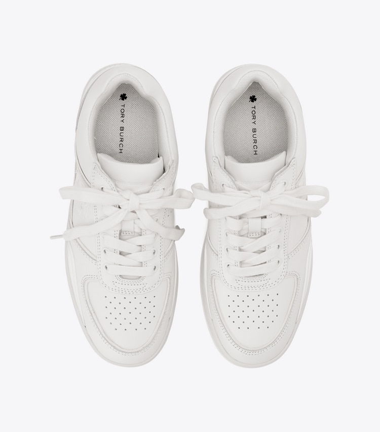 Tory Burch designer sneakers Clover Court Platform Sneaker in WHITE / WHITE / WHITE von oben