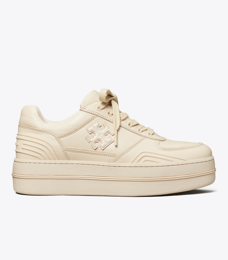 Tory Burch designer sneakers Clover Court Platform Sneaker in PINK PRIMROSE / PINK PRIMROSE side
