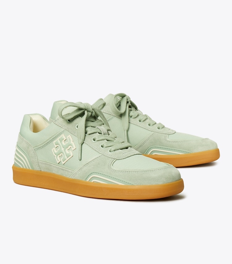 Tory Burch designer sneakers Clover Court Sneaker in AQUA MINT / AQUA MINT / AQUA MINT angle