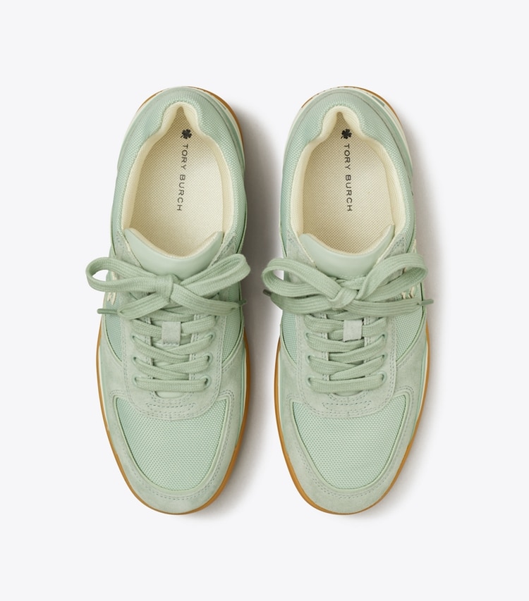 Tory Burch designer sneakers Clover Court Sneaker in AQUA MINT / AQUA MINT / AQUA MINT overhead