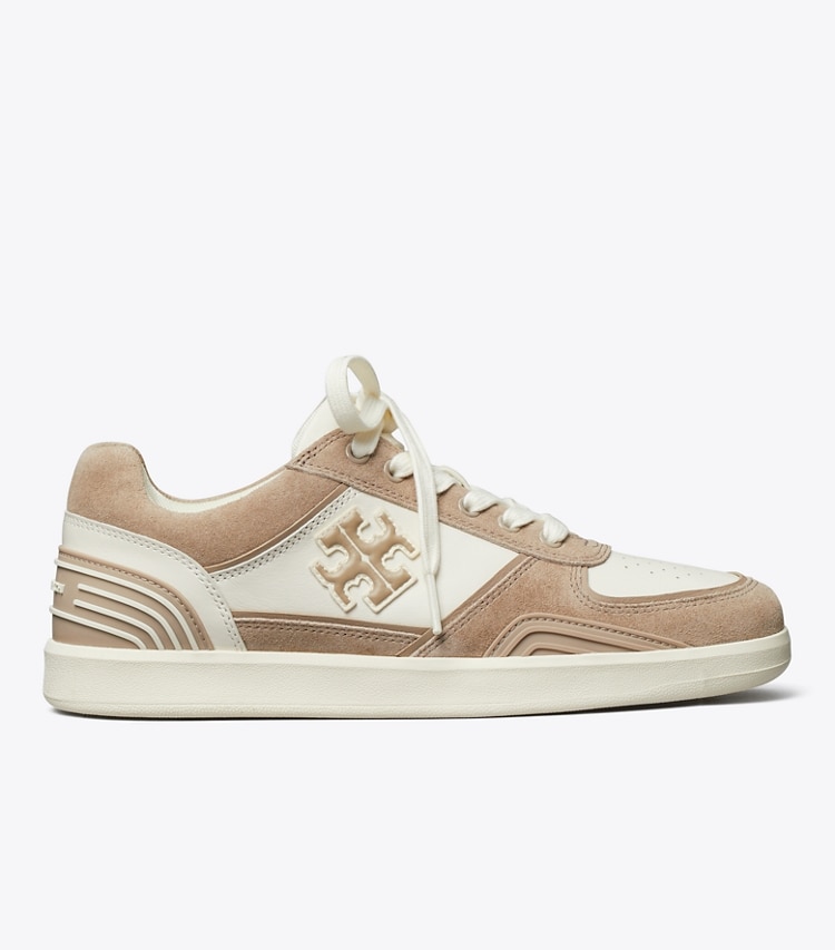 Tory Burch designer sneakers Clover Court Sneaker in NEW IVORY / CERBIATTO side