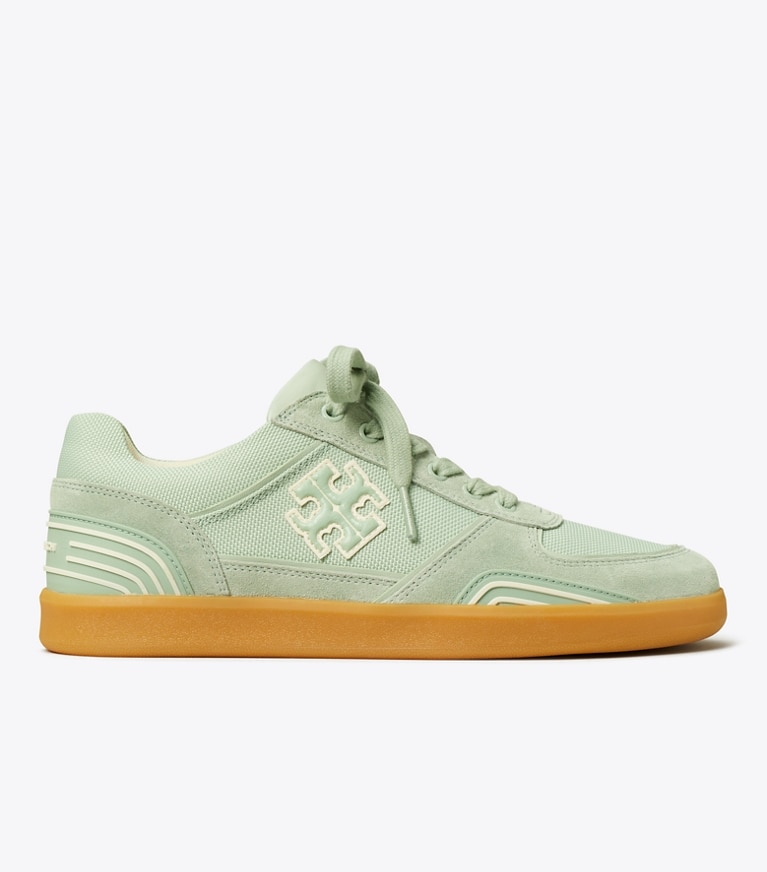 Tory Burch designer sneakers Clover Court Sneaker in AQUA MINT / AQUA MINT / AQUA MINT angle