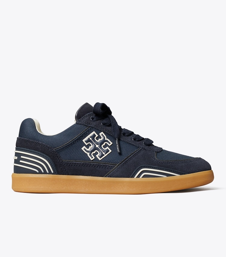 Tory Burch designer sneakers Clover Court Sneaker in GALAXY NAVY / GALAXY NAVY / SIRENA NAVY side