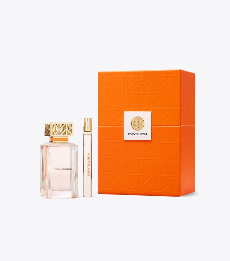 Tory Burch designer parfum Coffret cadeau exclusif dans Tory Orange détails