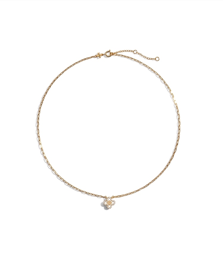 Tory Burch designer collane Collana con pendente pavé Forget Me Not in Tory Gold / Crystal additional