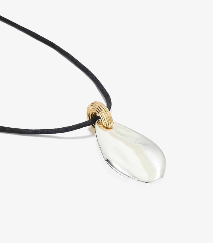 Tory Burch designer collane Collana con pendente Pierced in Light Silver additional