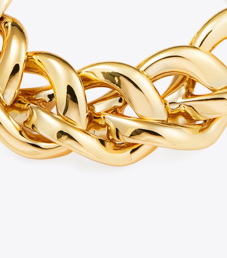 Tory Burch designer collane Collana iconica portafortuna in Tory Gold front
