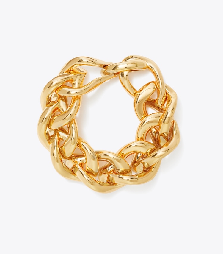 Tory Burch designer collane Collana iconica portafortuna in Tory Gold front