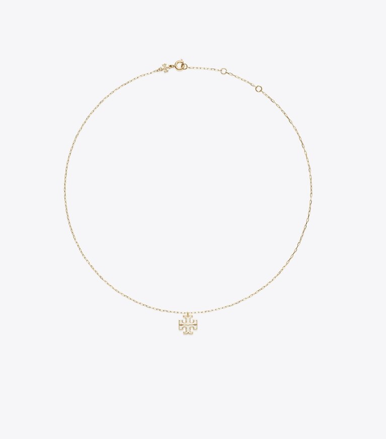 Tory Burch designer collane Collana Kira con pendente in Tory Gold / Mother of Pearl front