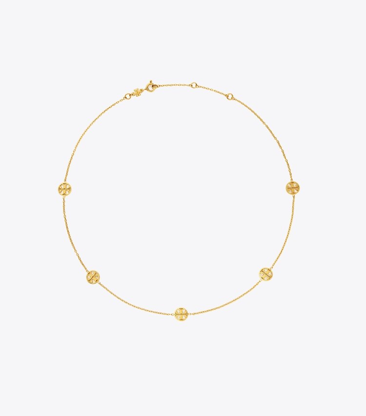 Tory Burch designer collane Collana Miller in Tory Gold front