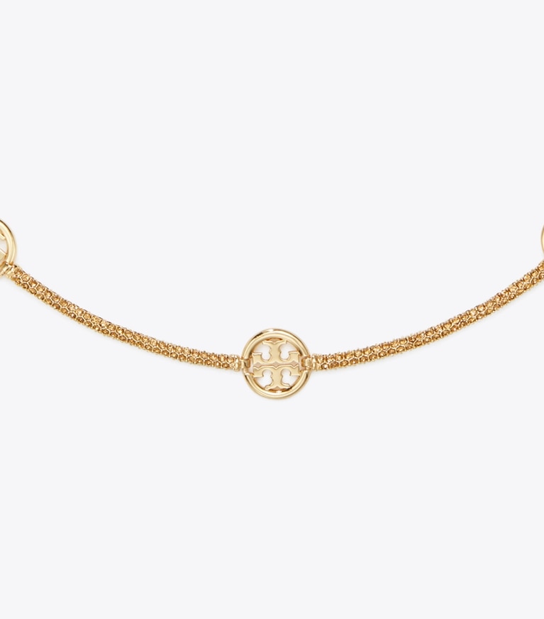 Tory Burch designer collane Collana Miller Pavé in Tory Gold / Smoky Topaz front