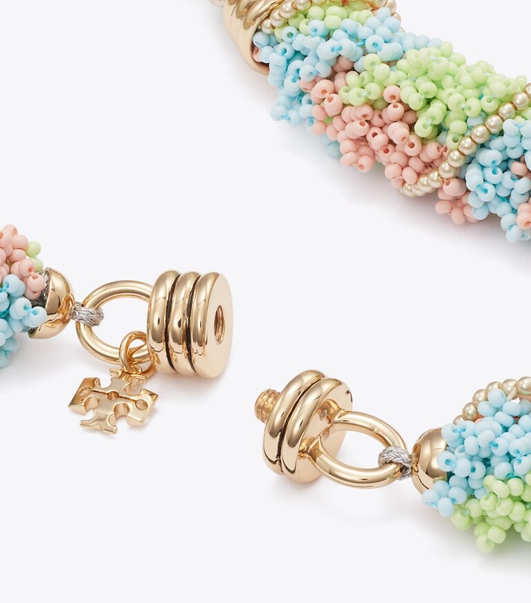 Tory Burch diseñador collares Collar corto con cuentas en Multi detalle