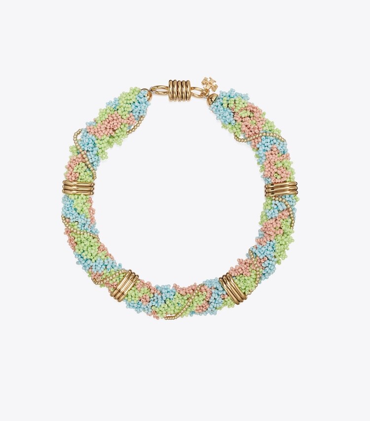 Tory Burch diseñador collares Collar corto con cuentas en Multi frente
