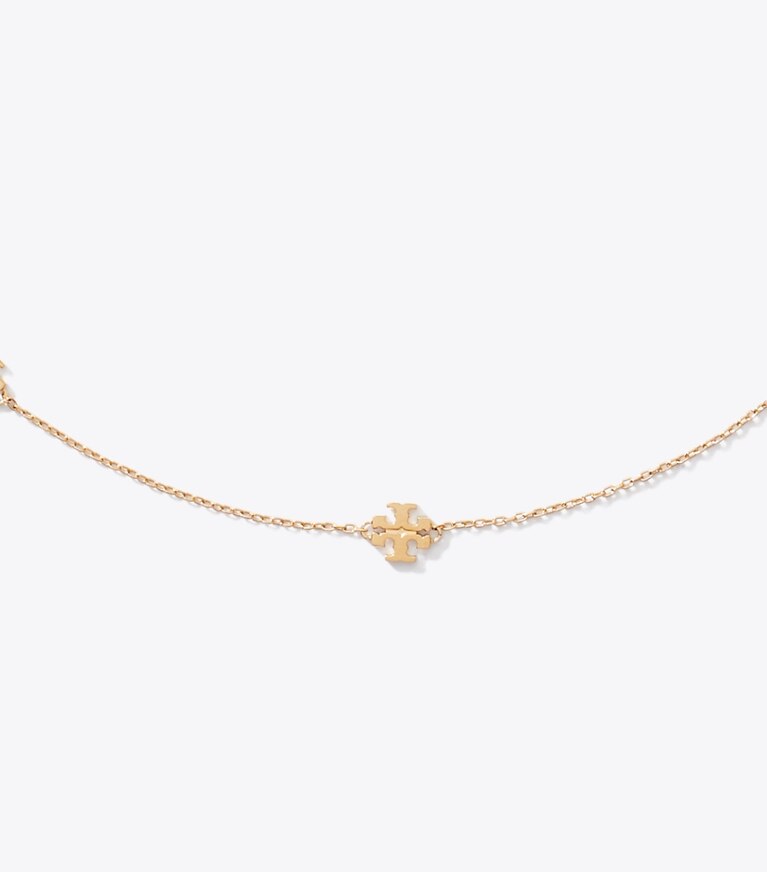 Tory Burch diseñador collares Collar delicado Icon en Tory Gold detalle