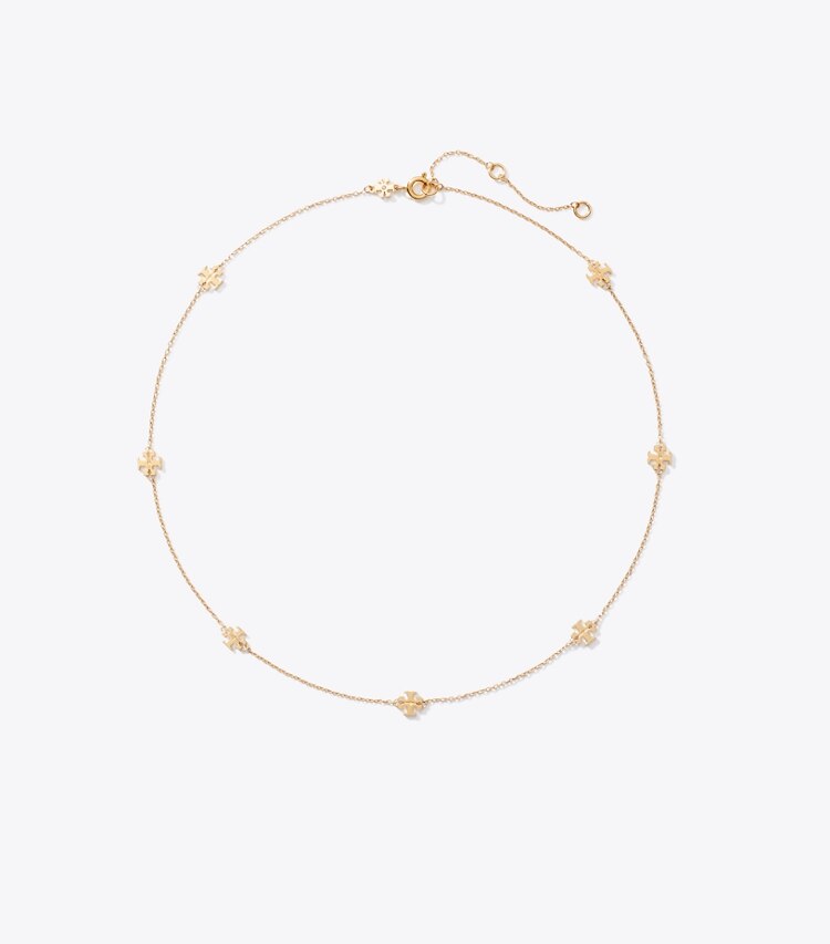 Tory Burch diseñador collares Collar delicado Icon en Tory Gold frente