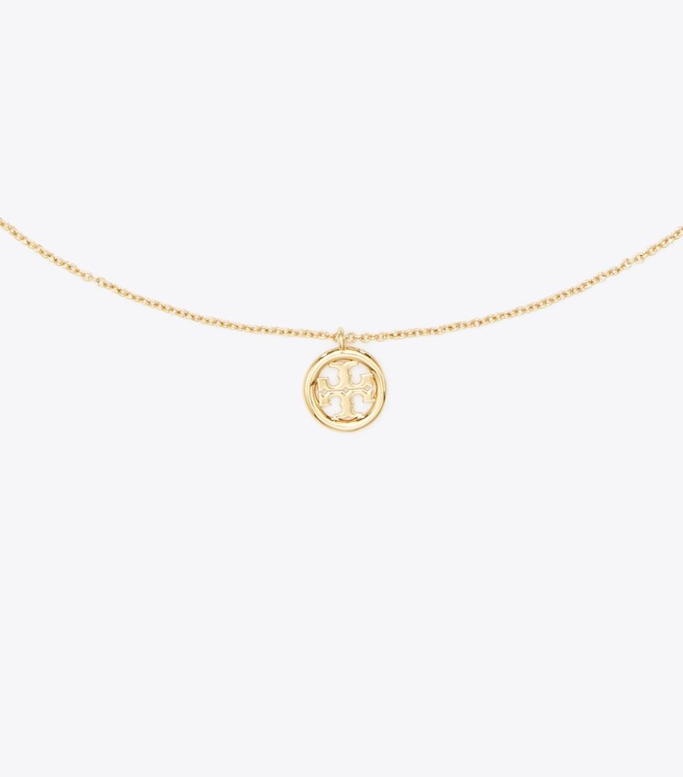 Tory Burch diseñador collares Collar Icon con colgante en Tory Gold detalle