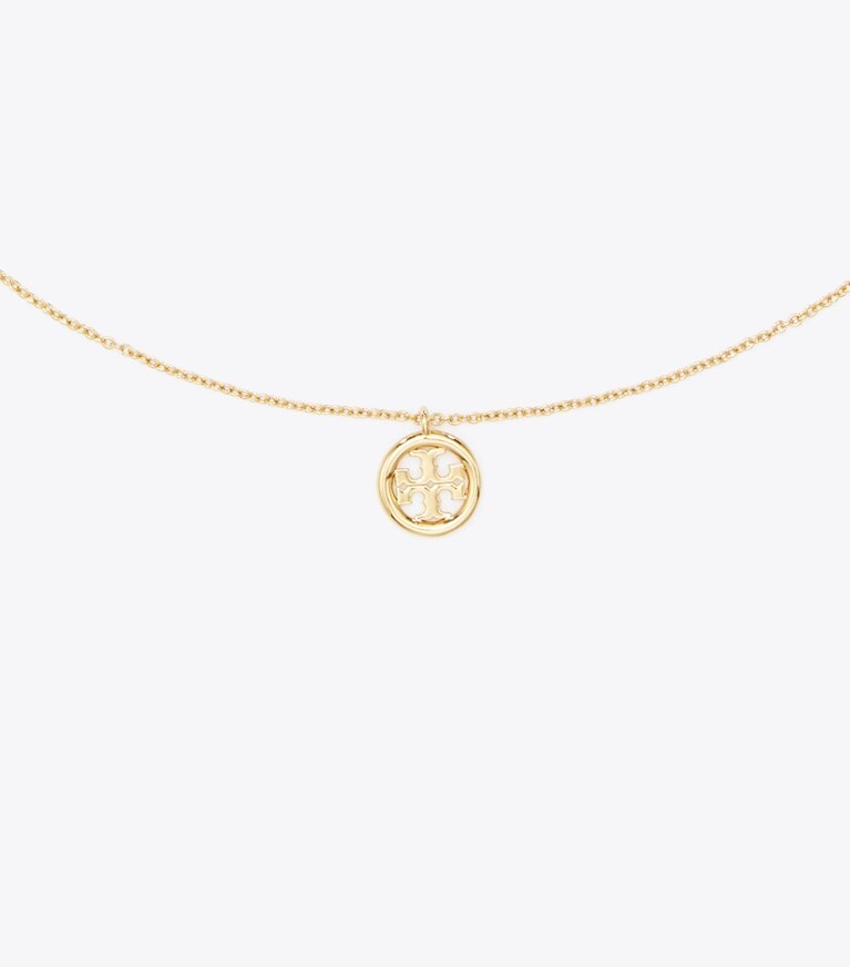 Tory Burch diseñador collares Collar Icon con colgante en Tory Gold detalle