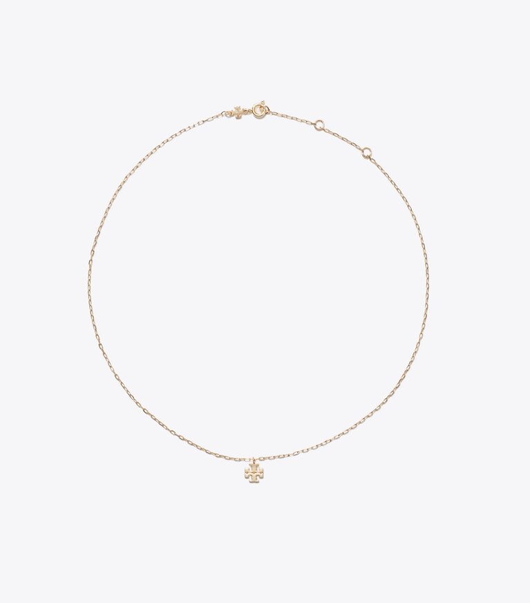 Tory Burch diseñador collares Collar Icon con colgante en Tory Gold frente