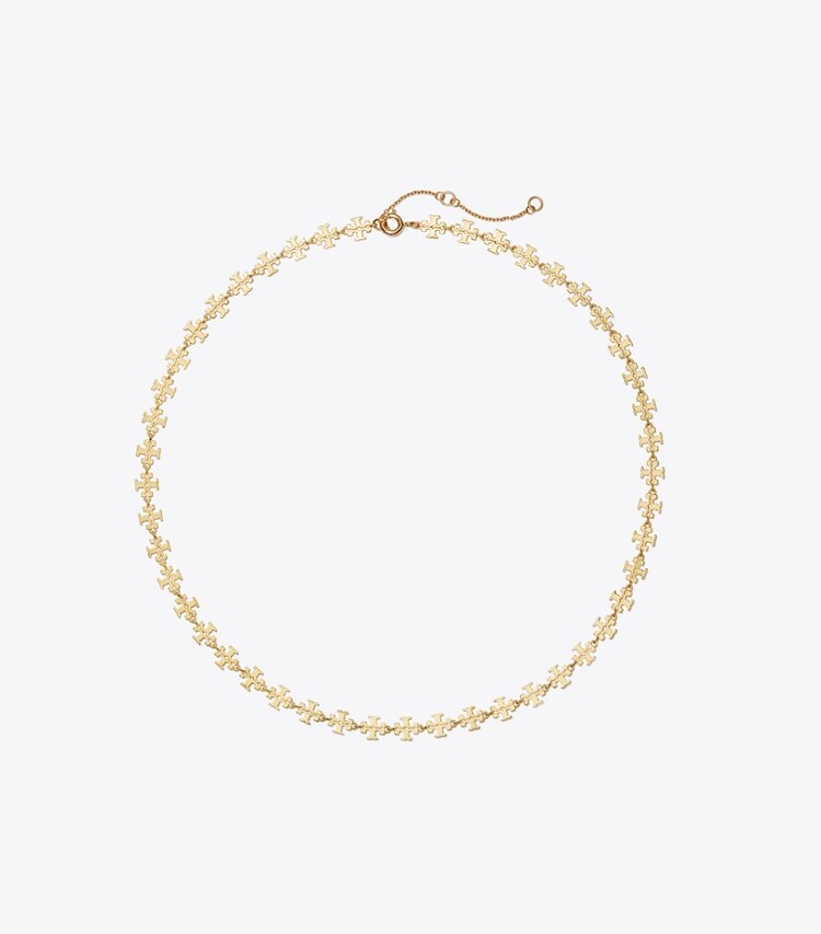 Tory Burch diseñador collares Collar icon en Tory Gold frente