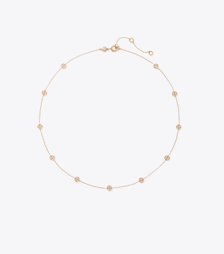 Tory Burch diseñador collares Collar icon en Tory Gold frente
