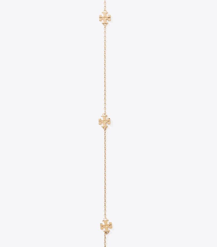 Tory Burch diseñador collares Collar largo Icon en Tory Gold detalle