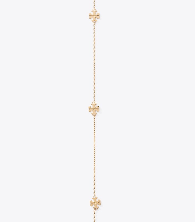Tory Burch diseñador collares Collar largo Icon en Tory Gold detalle