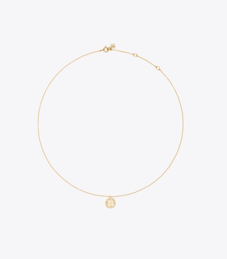 Tory Burch designer colliers Collier à pendentif Icon dans Tory Gold de face