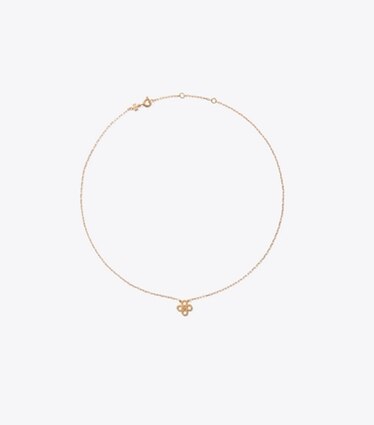 Tory Burch designer colliers Collier à pendentif Myosotis dans Tory Gold de face