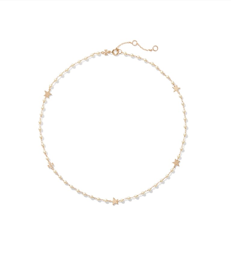 Tory Burch designer colliers Collier délicat Moondance perles et étoiles in Tory Gold / Cream additional