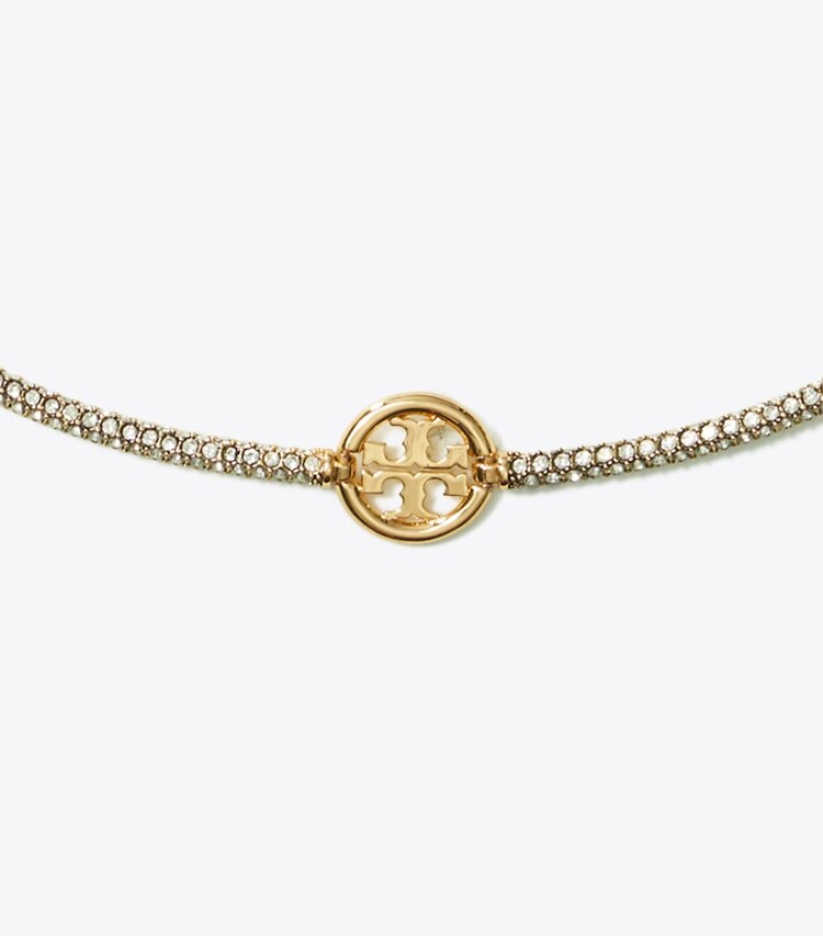 Tory Burch designer colliers Collier Icon Pavé dans Tory Gold / Crystal détails