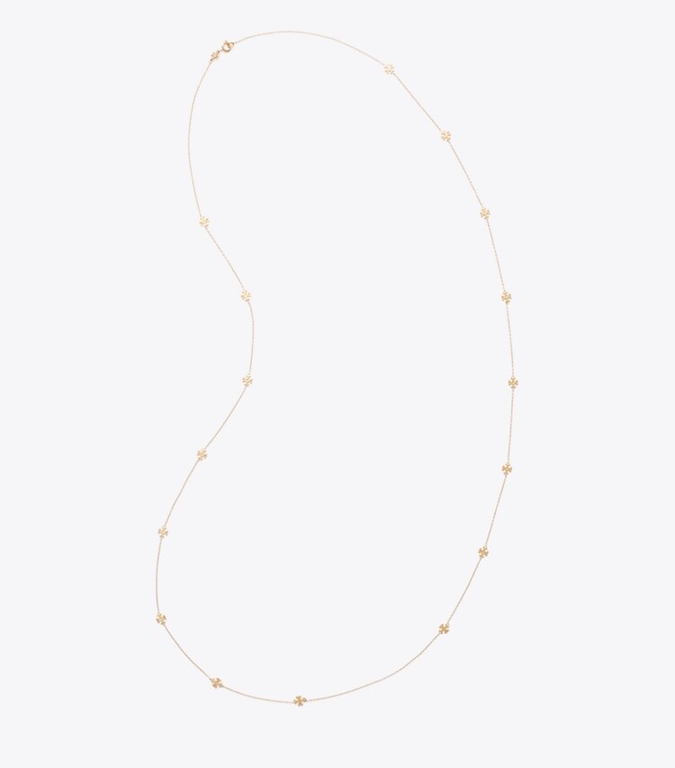 Tory Burch designer colliers Collier long Icon dans Tory Gold vue du dessus
