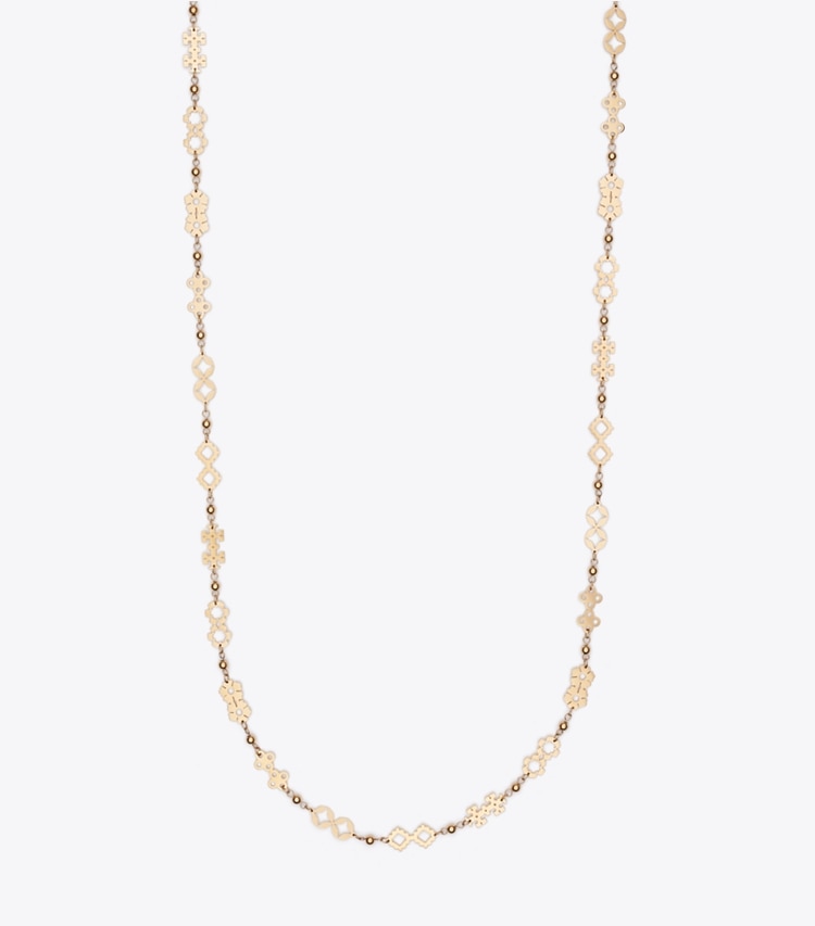 Tory Burch designer colliers Collier long Myosotis dans Tory Gold de face