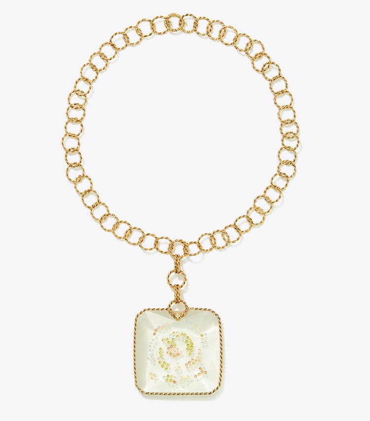 Tory Burch designer colliers Collier tourbillon Runway dans GOLD de face
