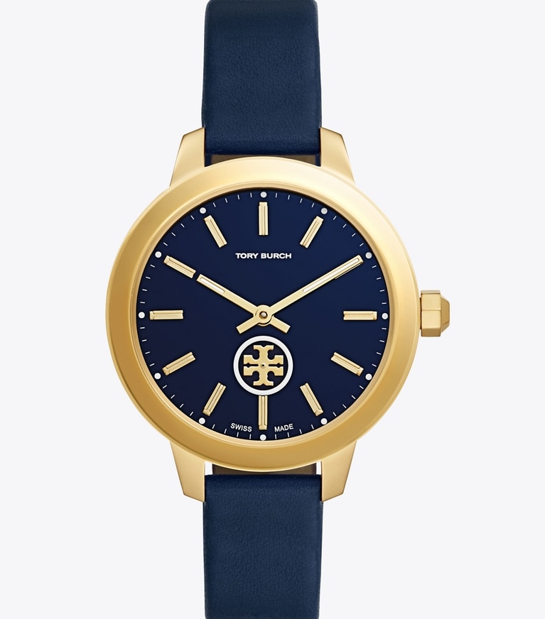 Tory Burch Women's offers TRB4003 Gold/Navy Watch