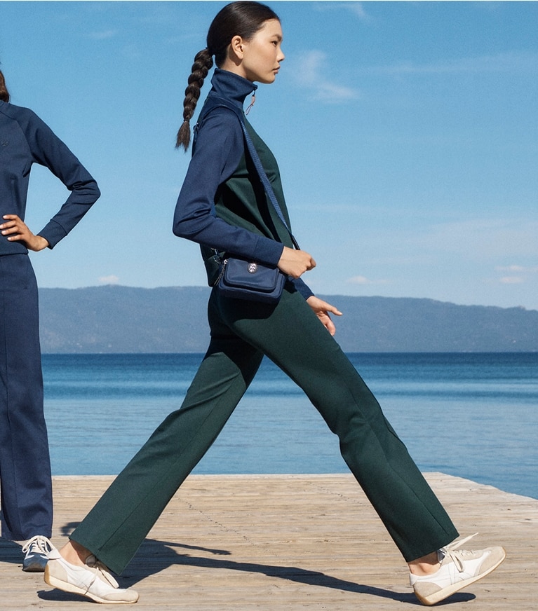 Color-Block Double Knit Track Jacket: Women's Designer Jackets