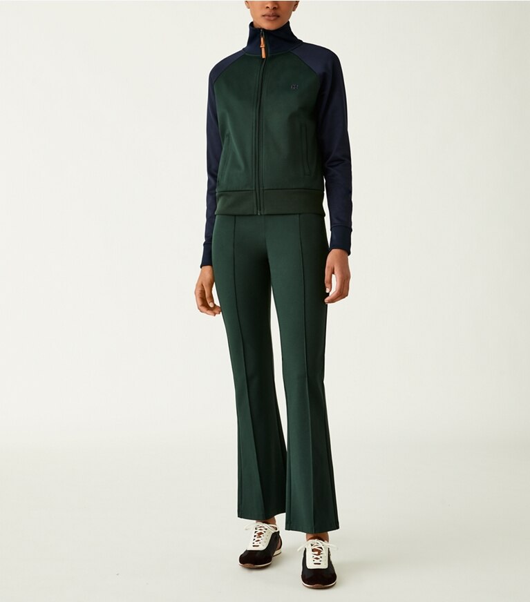 Color-Block Double Knit Track Jacket: Women's Designer Jackets