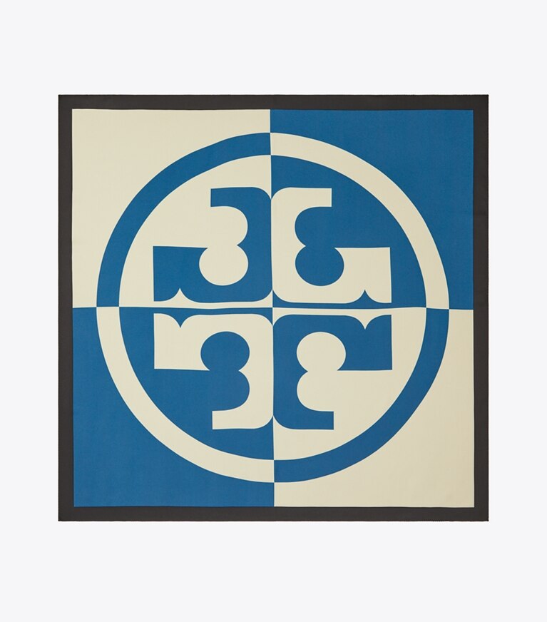 Tory Burch Color Block Logo Scarf outlet