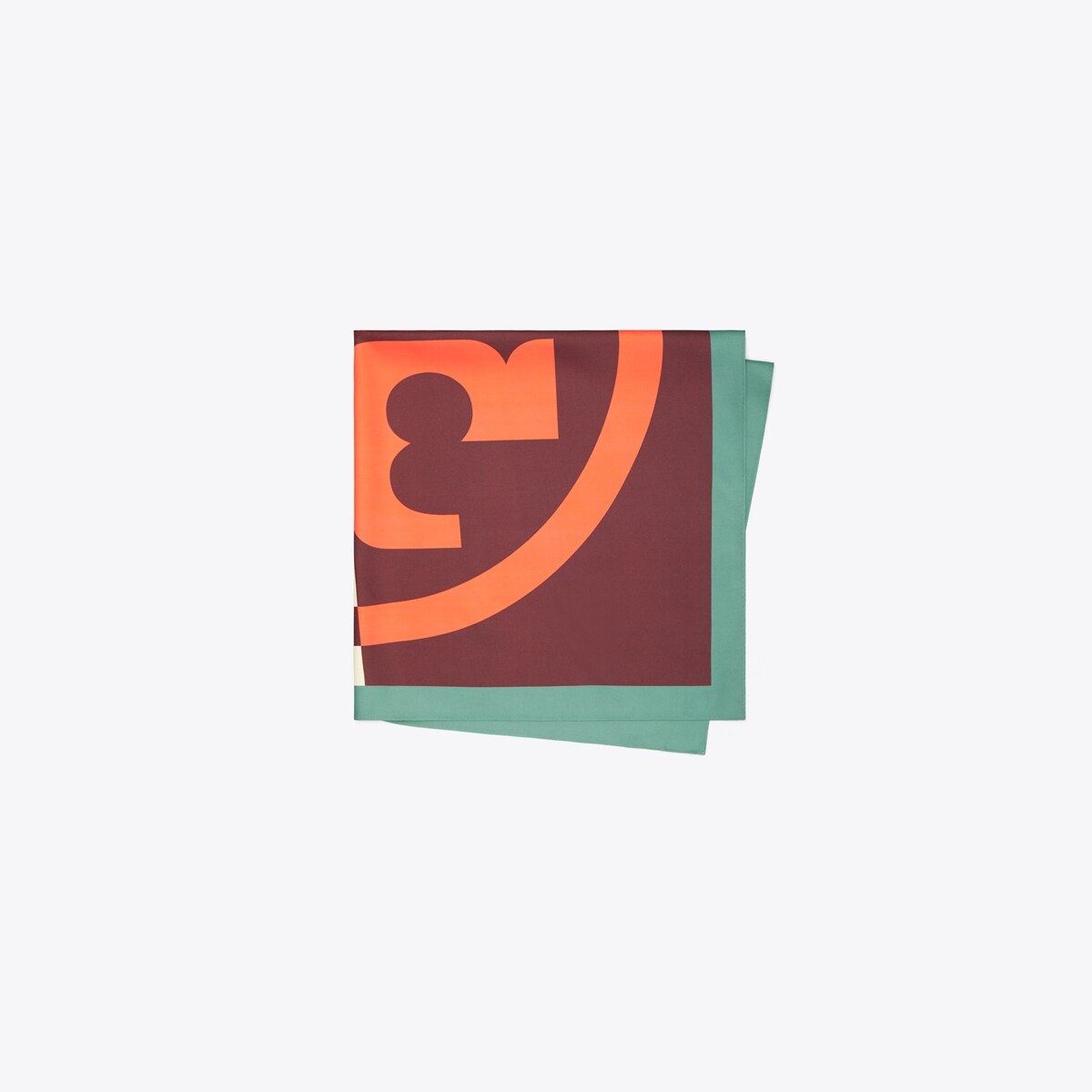 TORY BURCH｜ (WARPED LOGO SILK SQUARED (160515-100)) Tory Burch Abstract Logo Silk Square Scarf | Neiman Marcus