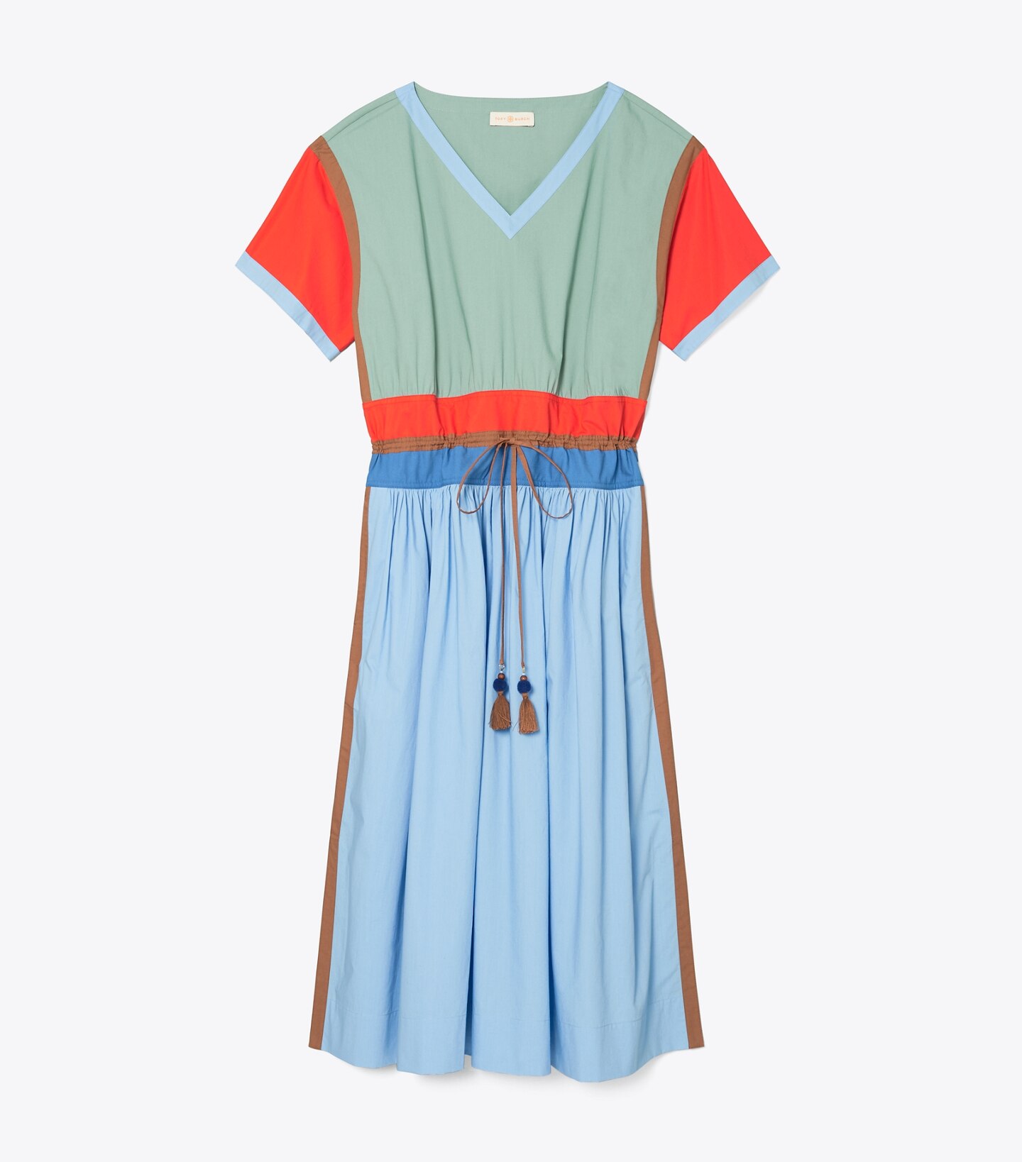 Color-Block Poplin Dress