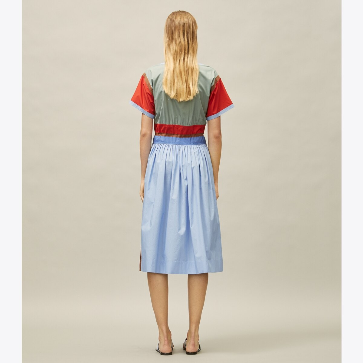 Color-Block Poplin Dress: Women's Designer Dresses | Tory Burch