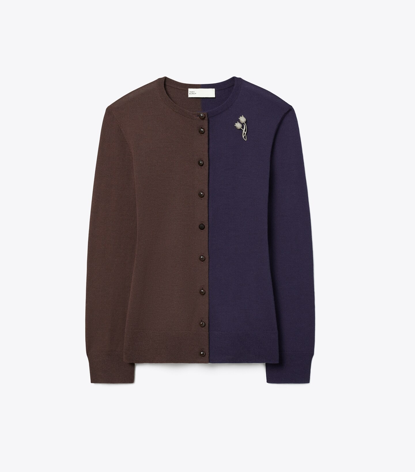 Color-Block Wool Cardigan