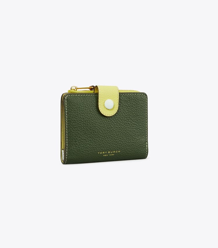 Tory Burch designer wallets Colorblock Bi-Fold Wallet in Basil Multi angle